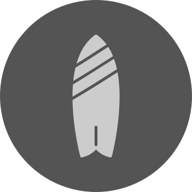 Sörf tahtası web simgesi, basit vektör illüstrasyonu