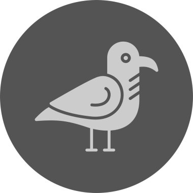 Martı kuşu. Web simgesi basit illüstrasyon