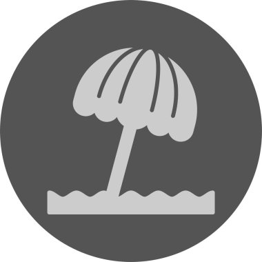 şemsiye simgesi vektör illüstrasyonu 