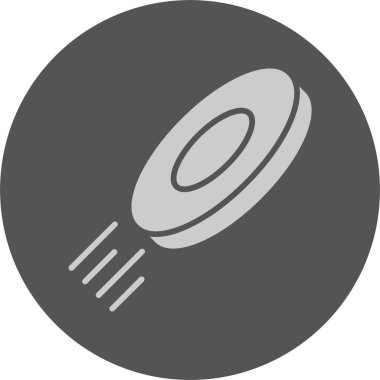 Frisbee web simgesi, basit vektör illüstrasyonu