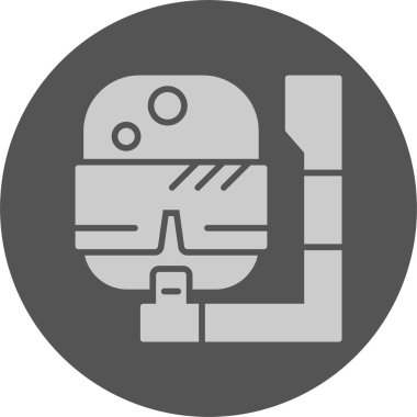 Scuba diving web simgesi, basit vektör illüstrasyonu