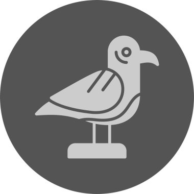 Martı kuşu. Web simgesi basit illüstrasyon