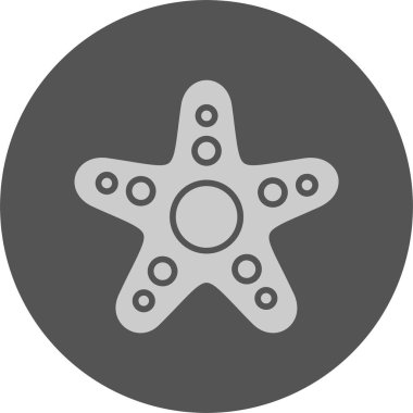 denizyıldızı ağ simgesi, basit vektör illüstrasyonu