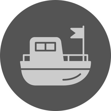 tekne web simgesi, basit vektör illüstrasyonu