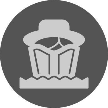 Sahil okuma web simgesi, basit vektör illüstrasyonu