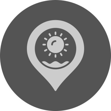 Plaj şekerleme web simgesi, basit vektör illüstrasyonu