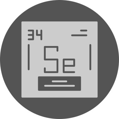 Selenyum. Kimyasal simgenin web illüstrasyonu