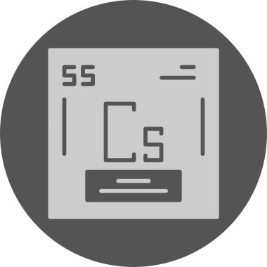 Sezyum. Kimyasal simgenin web illüstrasyonu