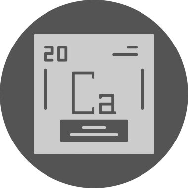 Kalsiyum. Kimyasal simgenin web illüstrasyonu