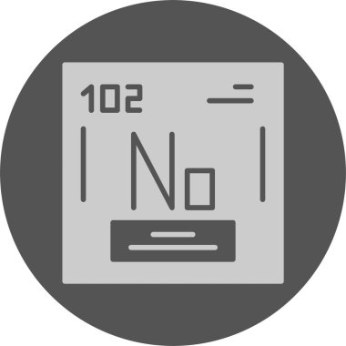 Nobelium. Kimyasal simgenin web illüstrasyonu