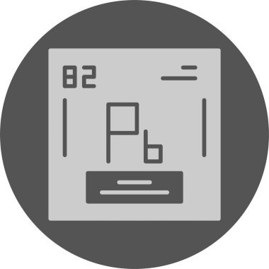 Kurşun. Kimyasal simgenin web illüstrasyonu