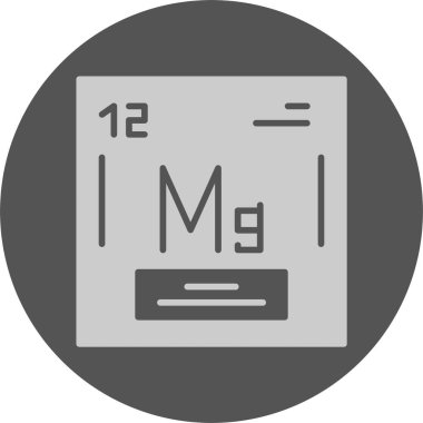Magnezyum. Kimyasal simgenin web illüstrasyonu