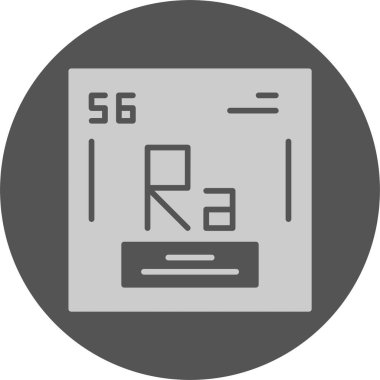 Radyum. Kimyasal simgenin web illüstrasyonu