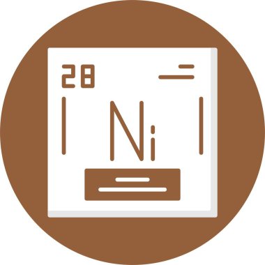 Nikel web simgesi, basit vektör illüstrasyonu