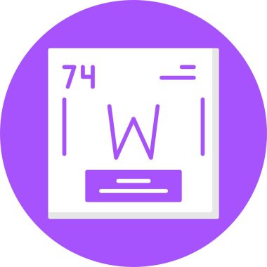 Tungsten web simgesi, basit vektör illüstrasyonu