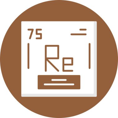 Rhenium web simgesi, basit vektör illüstrasyonu