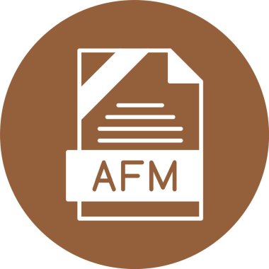 AFM web simgesi, basit vektör illüstrasyonu