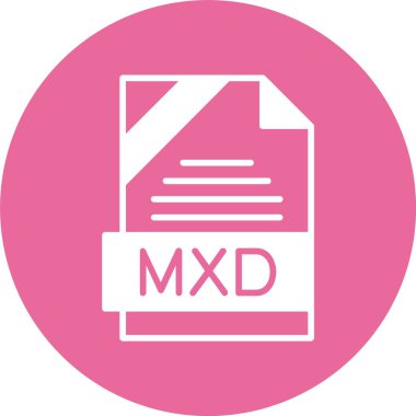 MXD web simgesi, basit vektör illüstrasyonu