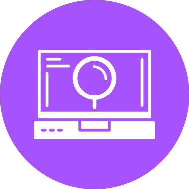 arama web simgesi, basit vektör illüstrasyonu