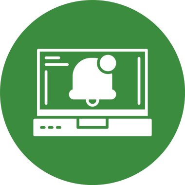 Bildirimler web simgesi, basit vektör illüstrasyonu