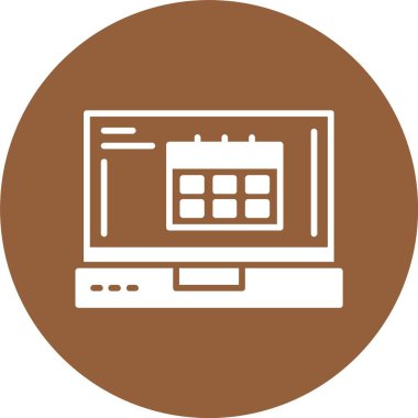 dizüstü bilgisayar simgesi, vektör illüstrasyonu basit tasarım