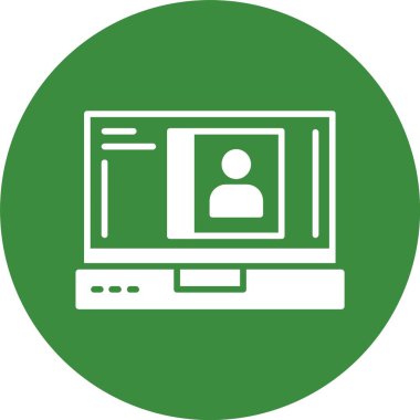 dizüstü bilgisayar simgesi, vektör illüstrasyonu basit tasarım