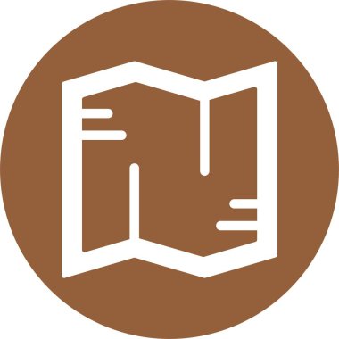 Harita web simgesi, basit vektör illüstrasyonu