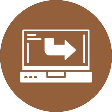 dizüstü bilgisayar simgesi, vektör illüstrasyonu basit tasarım