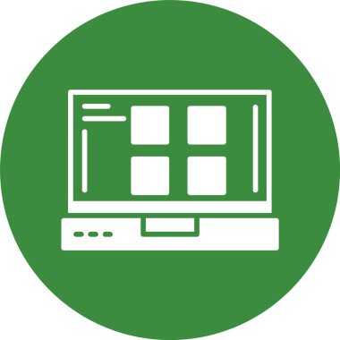 dizüstü bilgisayar simgesi, vektör illüstrasyonu basit tasarım