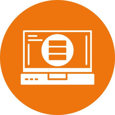 dizüstü bilgisayar simgesi, vektör illüstrasyonu basit tasarım