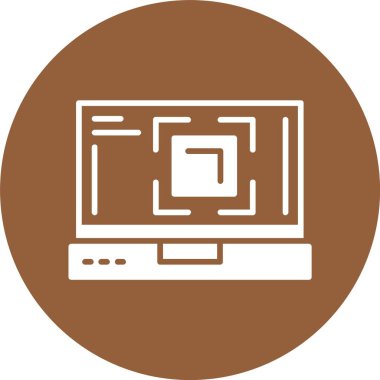 dizüstü bilgisayar simgesi, vektör illüstrasyonu basit tasarım