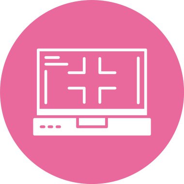 dizüstü bilgisayar simgesi, vektör illüstrasyonu basit tasarım