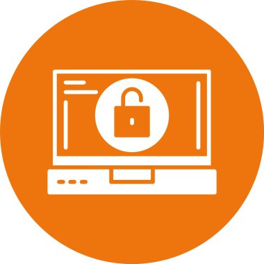 Kilit. Web simgesi basit illüstrasyon 