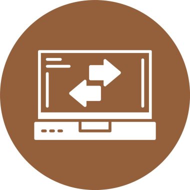 dizüstü bilgisayar simgesi, vektör illüstrasyonu basit tasarım