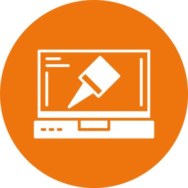 Pin ağ simgesi, basit vektör illüstrasyonu