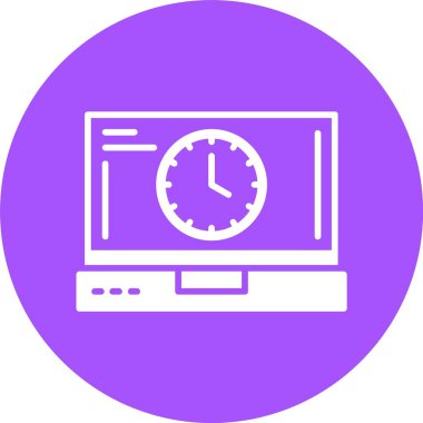 dizüstü bilgisayar simgesi, vektör illüstrasyonu basit tasarım