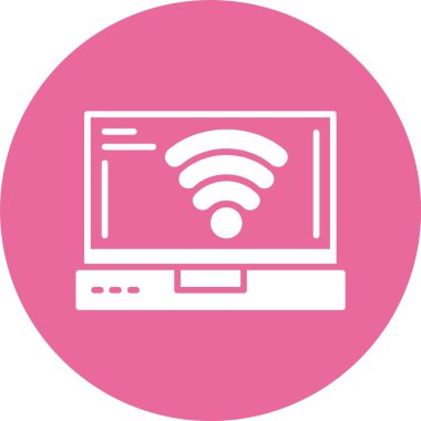 dizüstü bilgisayar simgesi, vektör illüstrasyonu basit tasarım