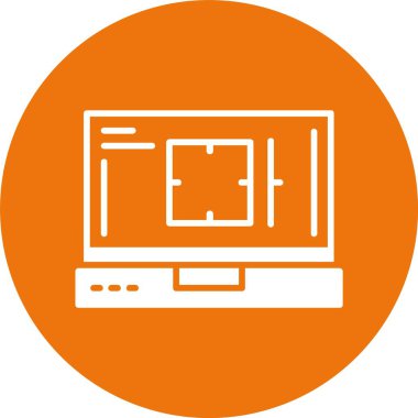 dizüstü bilgisayar simgesi, vektör illüstrasyonu basit tasarım