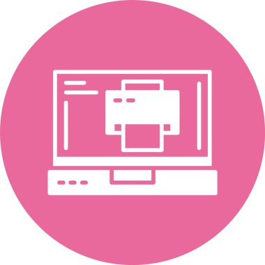 dizüstü bilgisayar simgesi, vektör illüstrasyonu basit tasarım