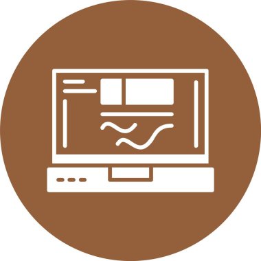 dizüstü bilgisayar simgesi, vektör illüstrasyonu basit tasarım