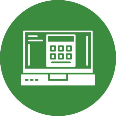 hesap makinesi web simgesi, basit vektör illüstrasyonu