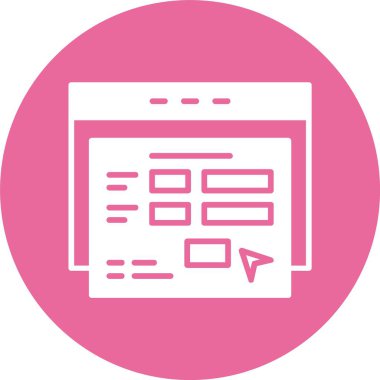 Uygulama Formu Web simgesi, basit vektör illüstrasyonu