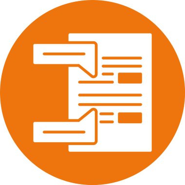 Tavsiye web simgesi, basit vektör illüstrasyonu