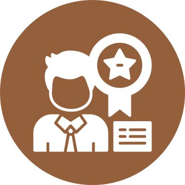 Rozet web simgesi, basit vektör illüstrasyonu