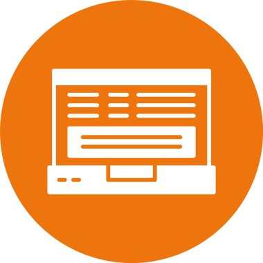 dizüstü bilgisayar web simgesi, basit vektör illüstrasyonu