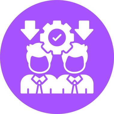 İşe Alma Ekibi Web simgesi vektör illüstrasyonu