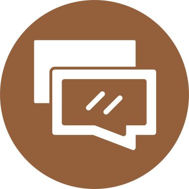 Konuşma. Web simgesi basit illüstrasyon