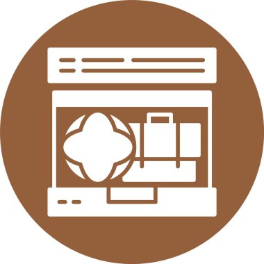 Uzak Çalışma Web simgesi vektör illüstrasyonu