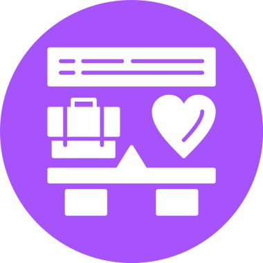 İş Yaşamı Dengesi Web simgesi vektör çizimi