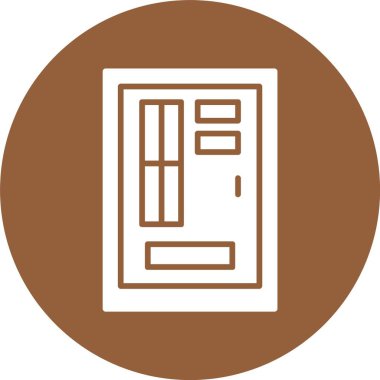  Kapı simgesi, basit vektör illüstrasyonu